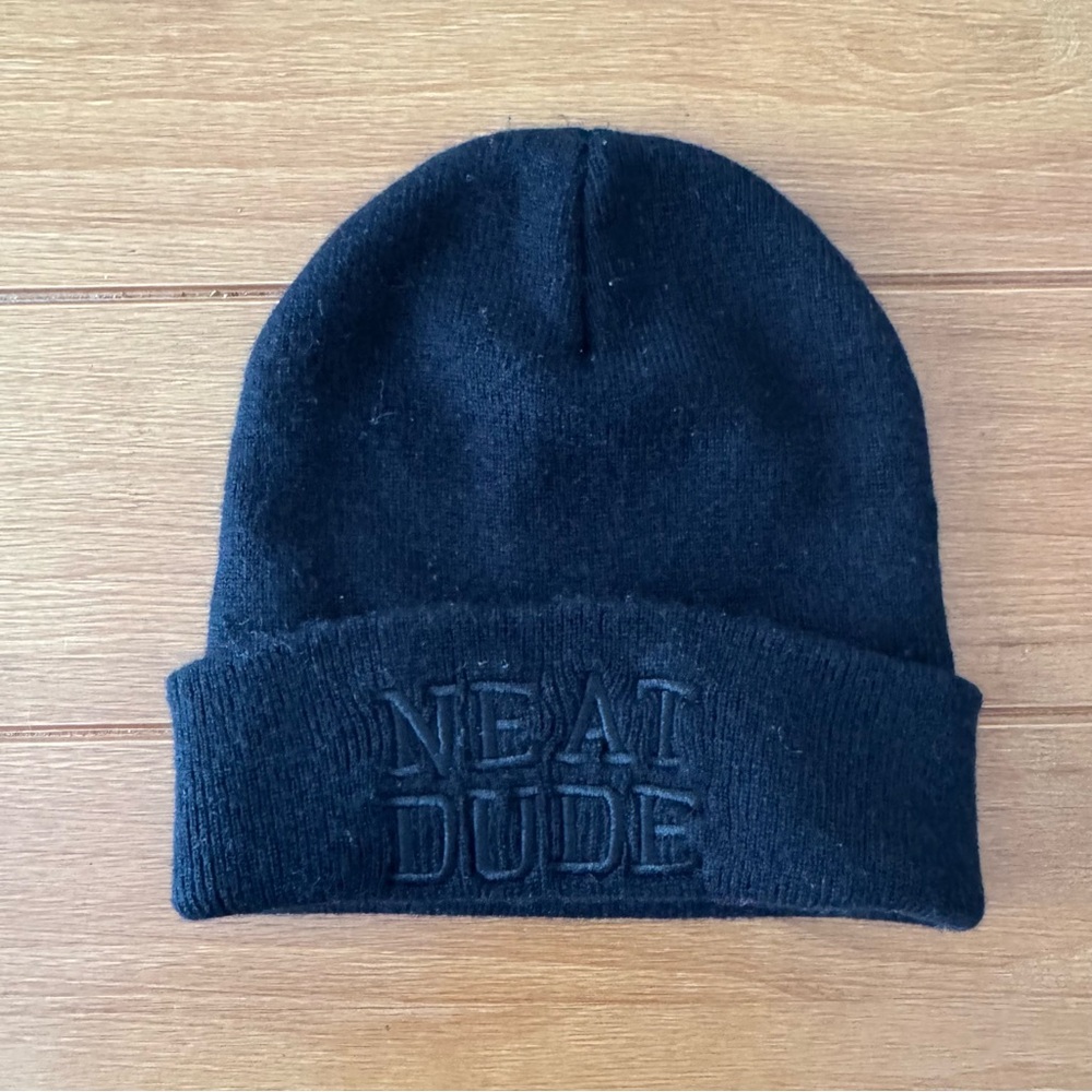 Neat Dude Black on Black Beanie